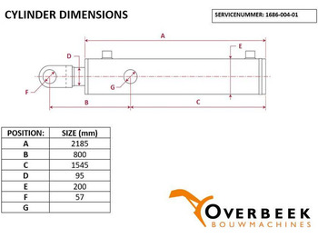 نظام الهيدروليك - آلات البناء Cilinder Diversen - Cylinder/Zylinder: صورة 5