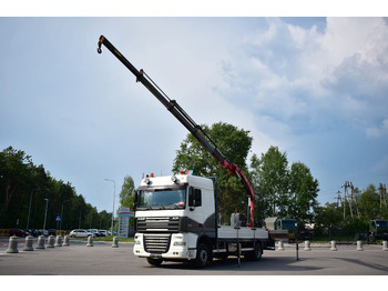 شاحنة كرين, شاحنات مسطحة DAF XF 105.410 4x2 FASSI F 190 Trailer: صورة 4