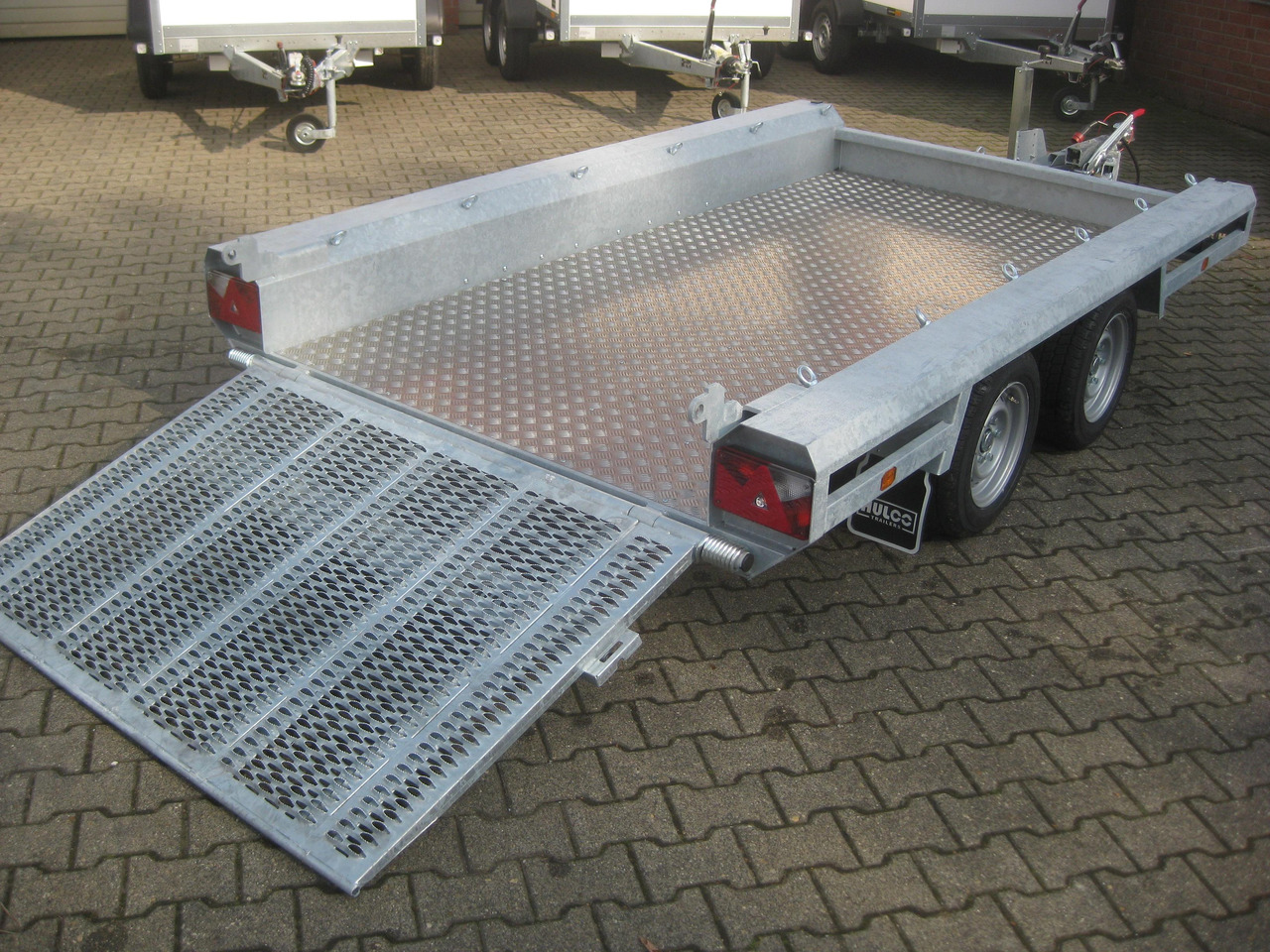 مقطورة لنقل المعدات HULCO TERRAX Aluboden 294x150x27cm Heckrampe 100cm (M) 3000kg Abverkauf: صورة 8