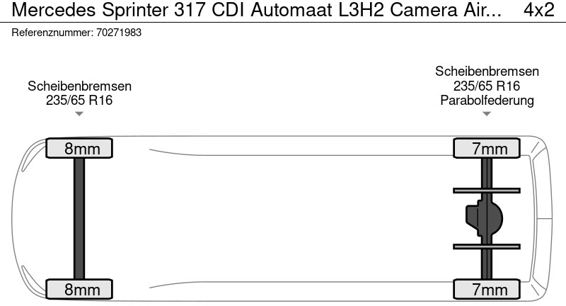 فان Mercedes-Benz Sprinter 317 CDI Automaat L3H2 Camera Airco Cruise Parkeersensoren MBUX L3 14m3 Airco Cruise control: صورة 19