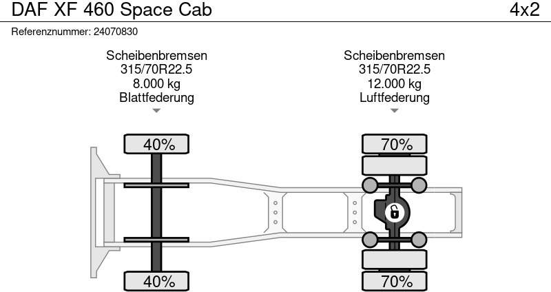 وحدة جر DAF XF 460 Space Cab: صورة 13