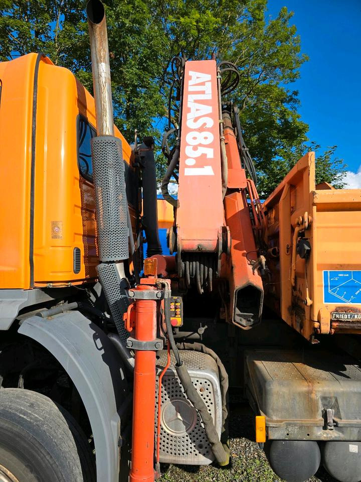 شاحنة قلاب, شاحنة كرين Mercedes Benz Atego Axor 1828 Allrad Kipper  Atlas Ladekran Hiab Palfinger Winterdienst Schneepflug Salzstreuer: صورة 6