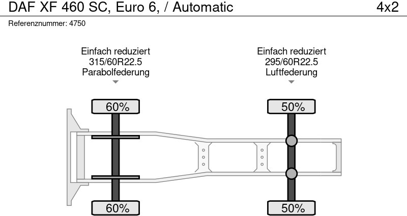 وحدة جر DAF XF 460 SC, Euro 6, / Automatic: صورة 8