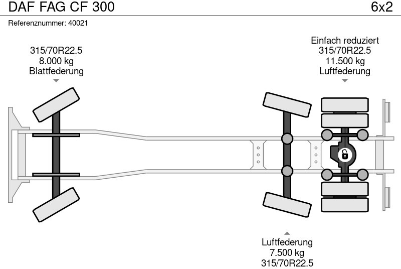 شاحنة النفايات DAF FAG CF 300: صورة 9