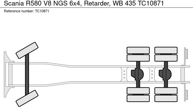 شاحنة هيكل كابينة Scania R580 V8 NGS 6x4, Retarder, W: 435: صورة 15